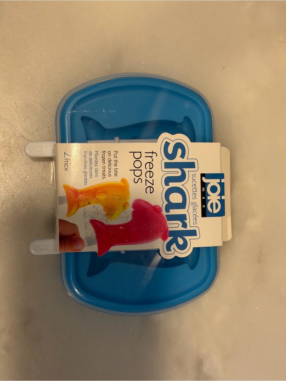 Joie Shark Freeze Pops Mold - Blue Silicone Shark Popsicle Tray